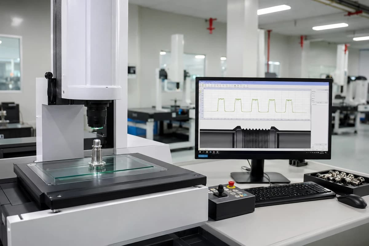 KingPo thread scanning inspection for ISO 80369 Luer lock reference connectors