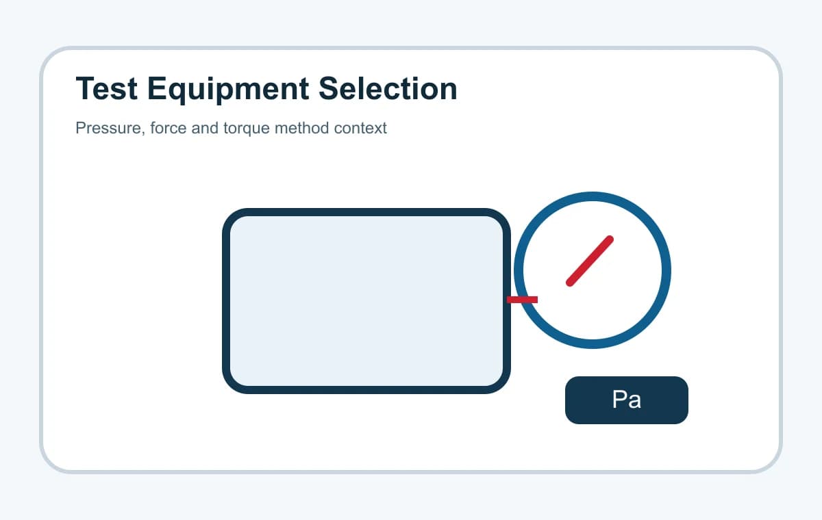 ISO 80369 test equipment selection diagram